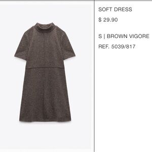Zara mock neck mini dress